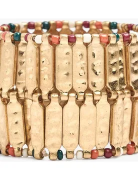 Brazalete segmentado unido con cuentas decorativas - Parfois - FashionsVida