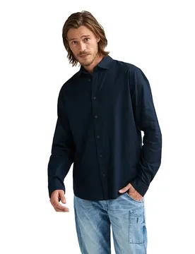 Chemise à Manches Longues M-1060-sil437 Navy Blue 2XL