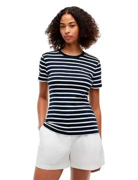 T-shirt à Manches Courtes Slim Cody Breton Stripe Dark Night / Ecru 2XL