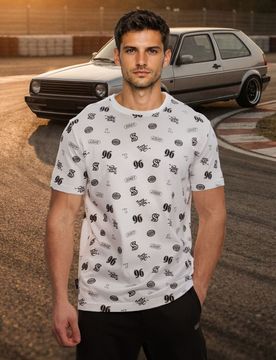 T-shirt in cotone stampato - bianco