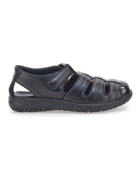Sandali neri Fisherman in vera pelle Fly Nature FD101 41