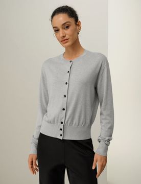 Donna Cardigan Seta-Cashmere Elegante S