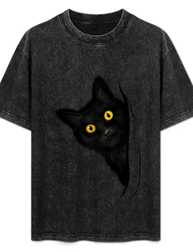 Black cat T-Shirt Festival Casual Short Sleeve - Aliexpress - FashionsVida