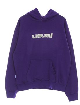 Felpa Leggera Cappuccio Uomo Cracked Hoodie Purple
