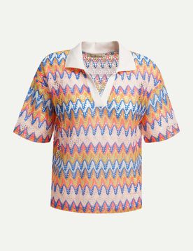 Boxy-Fit Poloshirt Mehrfarbig M