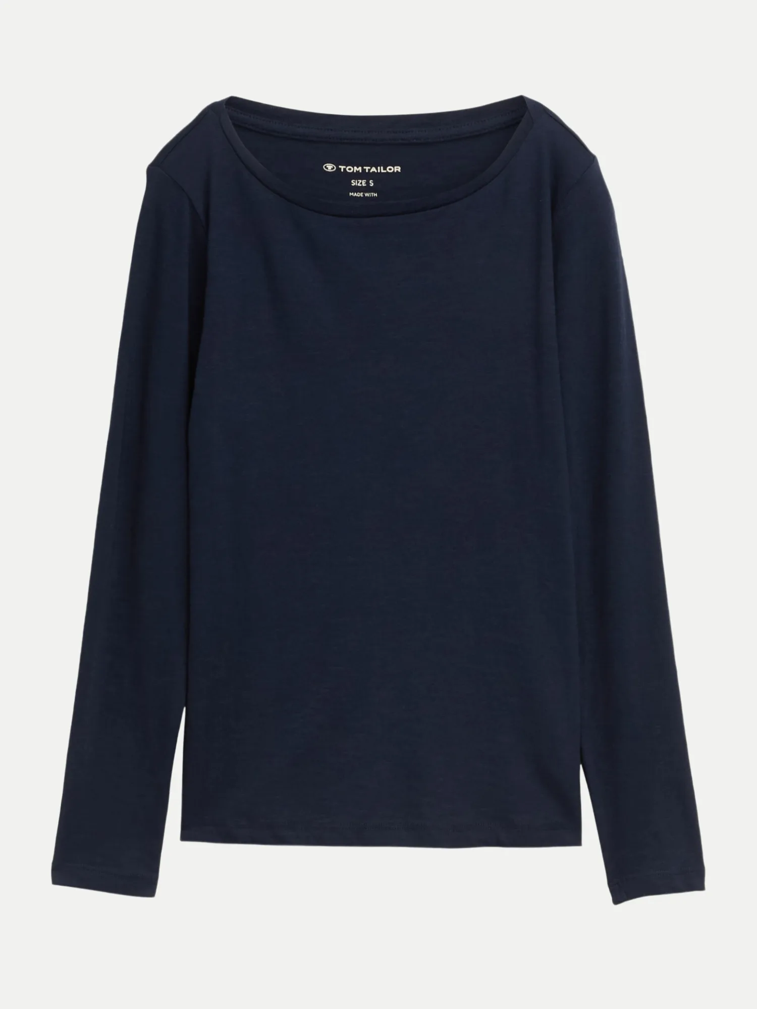 Basic Langarmshirt Blau 3XL - Tom Tailor Casual - FashionsVida