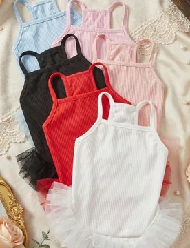 Pieza Vestido de ballet de primavera/verano para mascotas, dulce y lindo con diseño esponjoso - Shein - FashionsVida