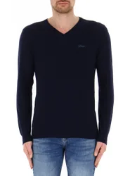 Guess Maglia scollo V BLU XL