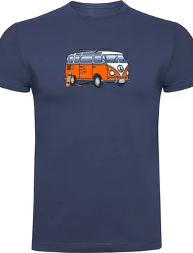 T-shirt à Manches Courtes Hippie Van Skate Denim Blue 2XL - Kruskis - FashionsVida