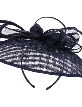 Chess Sinamay Saucer Fascinator by - navy - Damen - Size: One Size - McBURN - FashionsVida