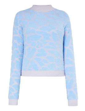 Swirly Jersey beige / azul claro