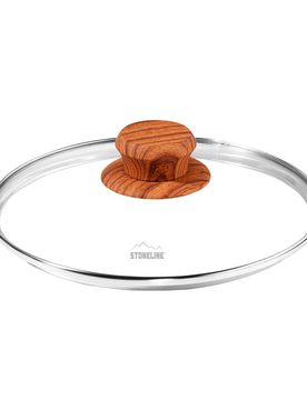 STONELINE Back to Nature Glasdeckel 24 cm Holzoptik