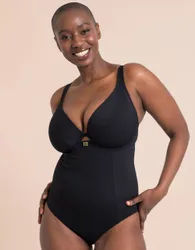 Women's Jet Set Multiway Plunge Swimsuit Underwired in Black Size: 42G - Black - Size: 42G