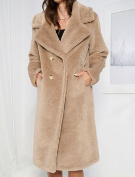 Cappotto in eco-pelliccia - beige