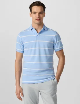 Polo de hombre manga corta a rayas con logotipo tallas grandes - Hackett - FashionsVida