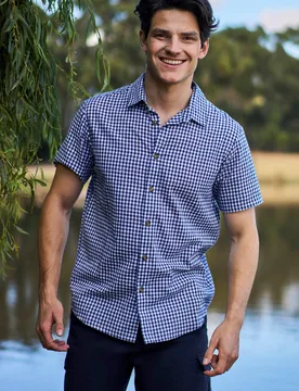 Weekender Mens Short Sleeve Shirt - Navy - Navy - Size: XS - Mountain Warehouse - FashionsVida