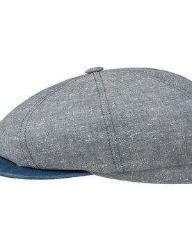 Hatteras Liraco Flat Cap by - denim - Size: 56 cm - Stetson - FashionsVida
