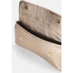 Bolso de mano de mujer en napa metalizada