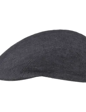Madison Linen Flat Cap by - denim - Female - Size: 64 cm - Stetson - FashionsVida