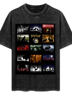 Mosaic of WolfQuest Dreams T-Shirt Soft Casual Short Sleeve Cotton Tee - Aliexpress - FashionsVida