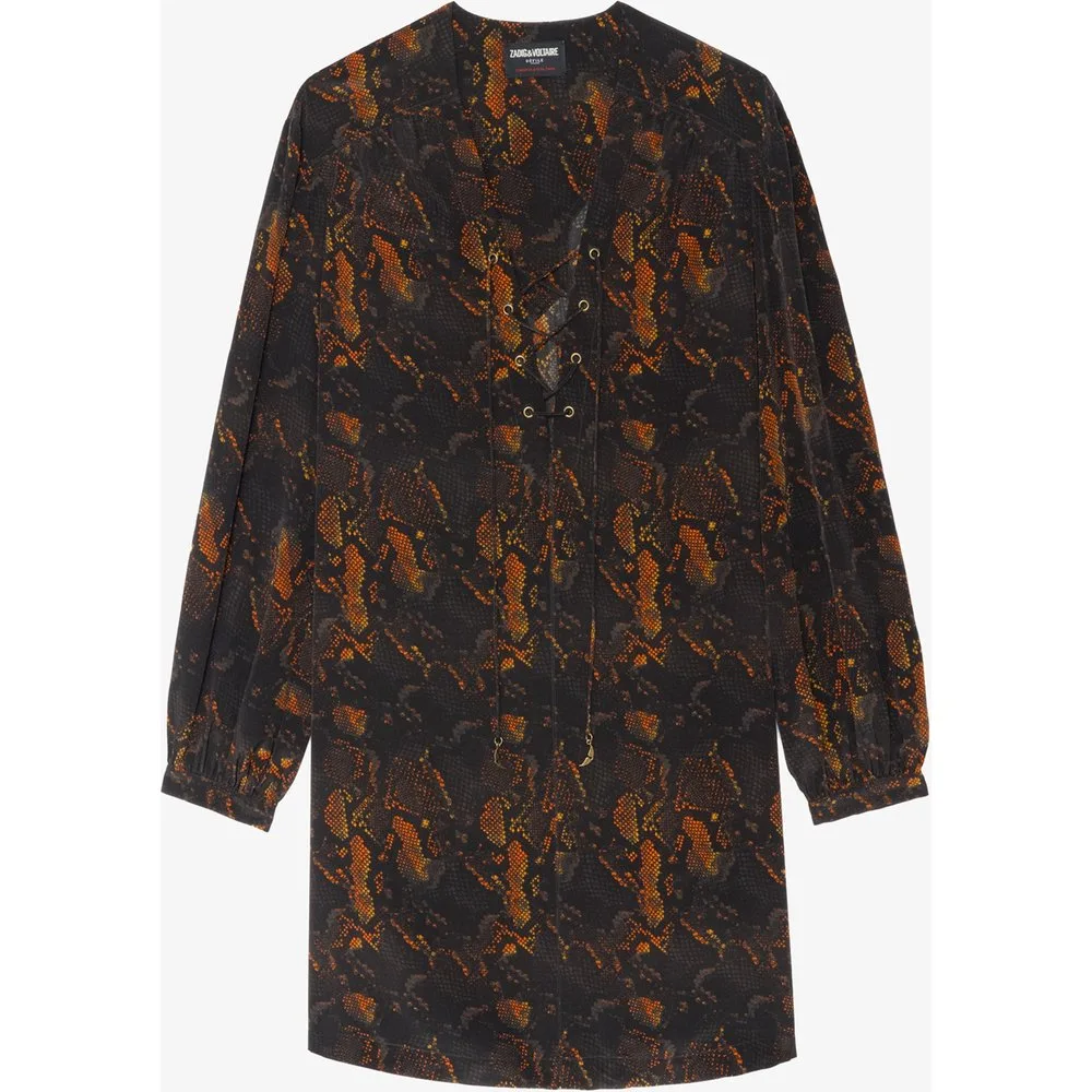 Zadig & Voltaire - Vestido Ramela 100% seda corte de mangas largas - Zadig & Voltaire - FashionsVida