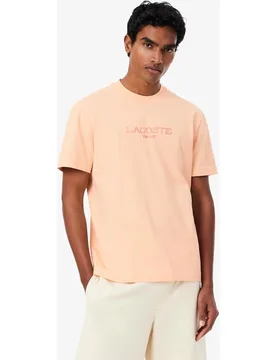 Camiseta de jersey de algodón impresa de corte clásico - Lacoste - FashionsVida