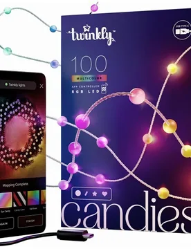 Lumières De Noël Candies Pearls 100 Led Rgb Usb-c 6 M Black One Size - Twinkly - FashionsVida