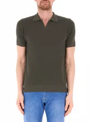 Polo lavorata VERDE MILITARE 56