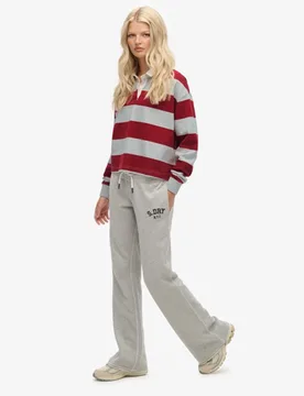 Superdry Damen Athletic Jogginghose mit Schlag und Stickerei Grey - Größe: 38 - 54.99 - FashionsVida
