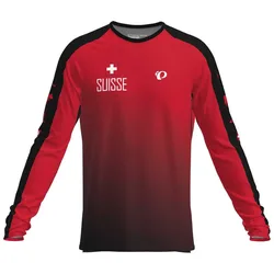Izumi Maglietta A Maniche Lunghe Mtb Suisse Red Gradient