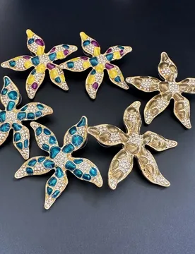 Os Vintage Hand-Painted Colorful Enamel Jelly Dot Starfish Flower Stud Earrings for Women - Aliexpress - FashionsVida