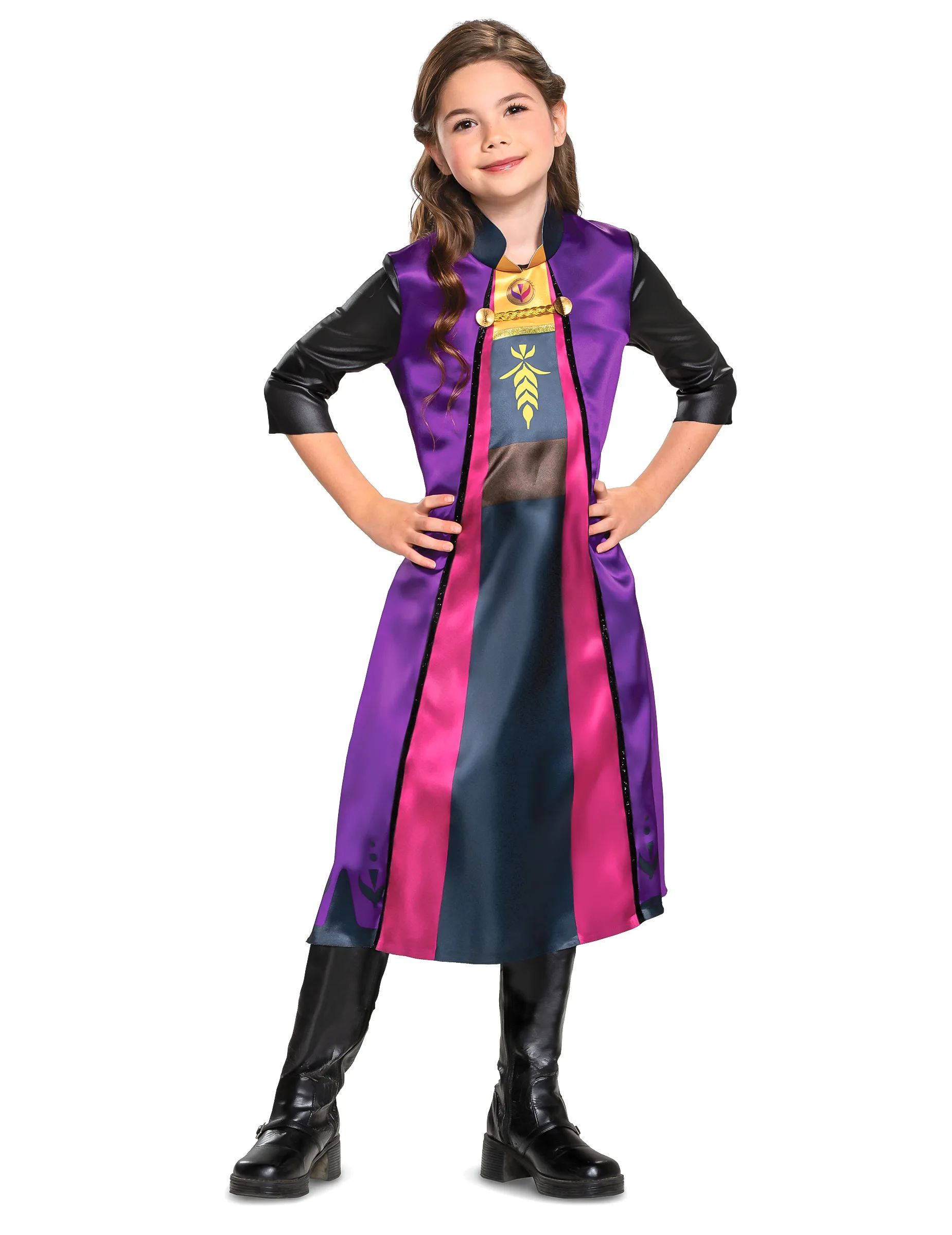 Anna Frozen 2 Basic Kostüm für Mädchen lila - female - KARNEVAL-MEGASTORE - FashionsVida