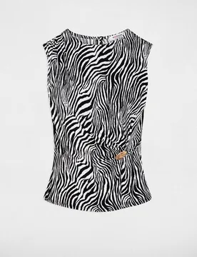 Camiseta de mujer ajustada sin mangas - Morgan - FashionsVida
