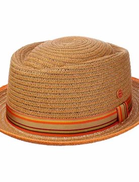Andy Orange Pork Pie Straw Hat by - orange - Size: 59 cm - Mayser - FashionsVida