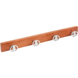 Percha Madera y Zamak 4 Colgadores 9013HMCRV