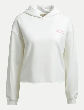 Boxy Hoodie Hamptons Weiß L - Smith & Soul - FashionsVida
