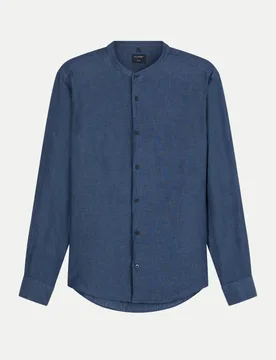 Olymp Leinenhemd Blau L - Olymp - FashionsVida
