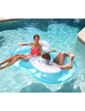 Double Seat Ring Float 188x 117 Cm Blue One Size unisex - Bestway - FashionsVida