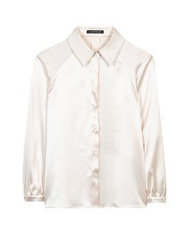 Seidenbluse creme 34 damen