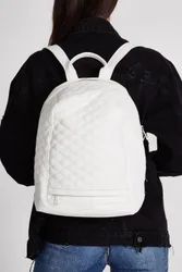 Women's White Zip Around Backpack Bag - White - Size: One Size