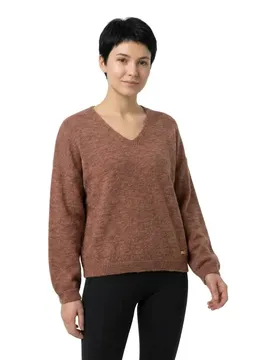 Maglione Con Scollo A V Dk0099.000.723tq M84 Fired Brown Melange M