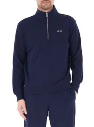 SUN68 Felpa mezza zip BLU NAVY M