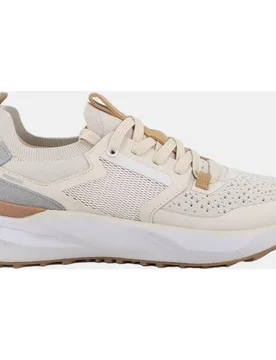 Igi&Co - Zapatilla de hombre parte superior textil y suede cierre con cordones color beige - IGI&Co - FashionsVida
