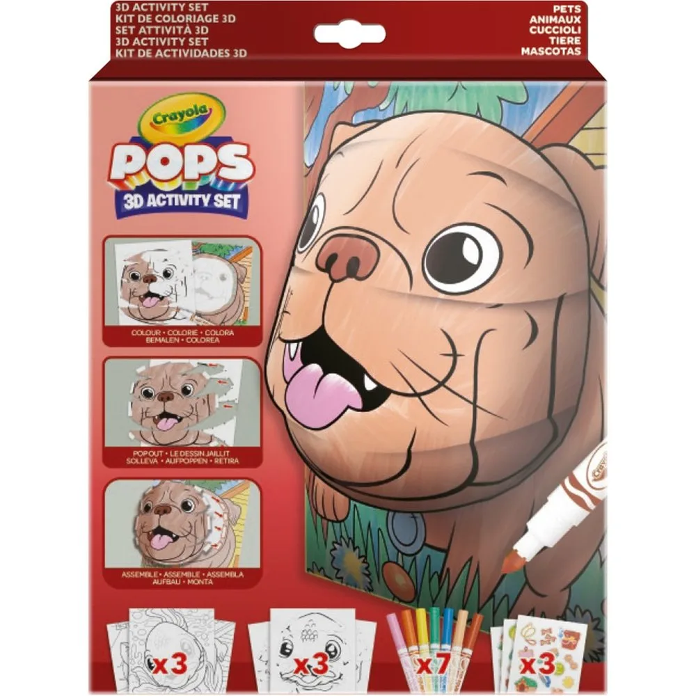 Set de actividades Color Pops 3D Pets - Crayola - FashionsVida