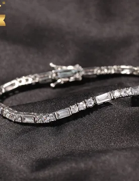 THE BLING KING 3mm Tennis Link Bracelet Mixed Round And Baguettecz Bracelets Luxury Charm Hiphop Jewelry - Aliexpress - FashionsVida