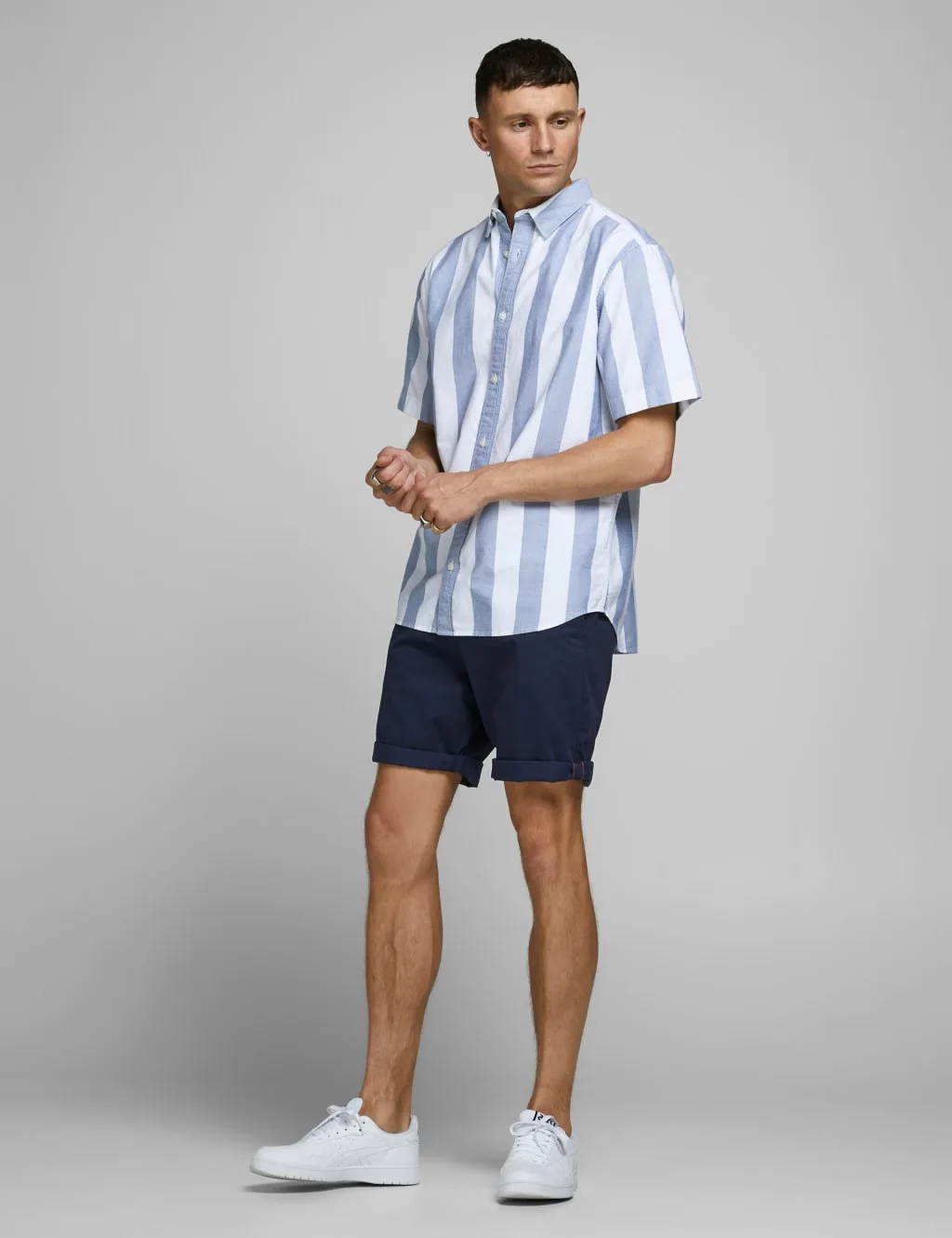 Regular Fit Chino Shorts Navy male - Jack & jones - FashionsVida