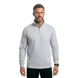 Pull à Demi-zip Bradley Light Grey Melange XS