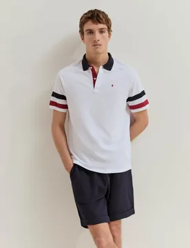 Polo de manga corta de hombre de algodón - Lion of Porches - FashionsVida