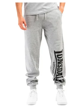 Joggers Logo Large Marl Grey / Black 4XL - Lonsdale - FashionsVida