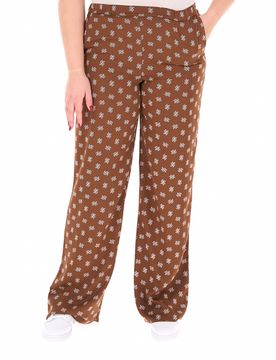 Pantalone in viscosa MARRONE 23